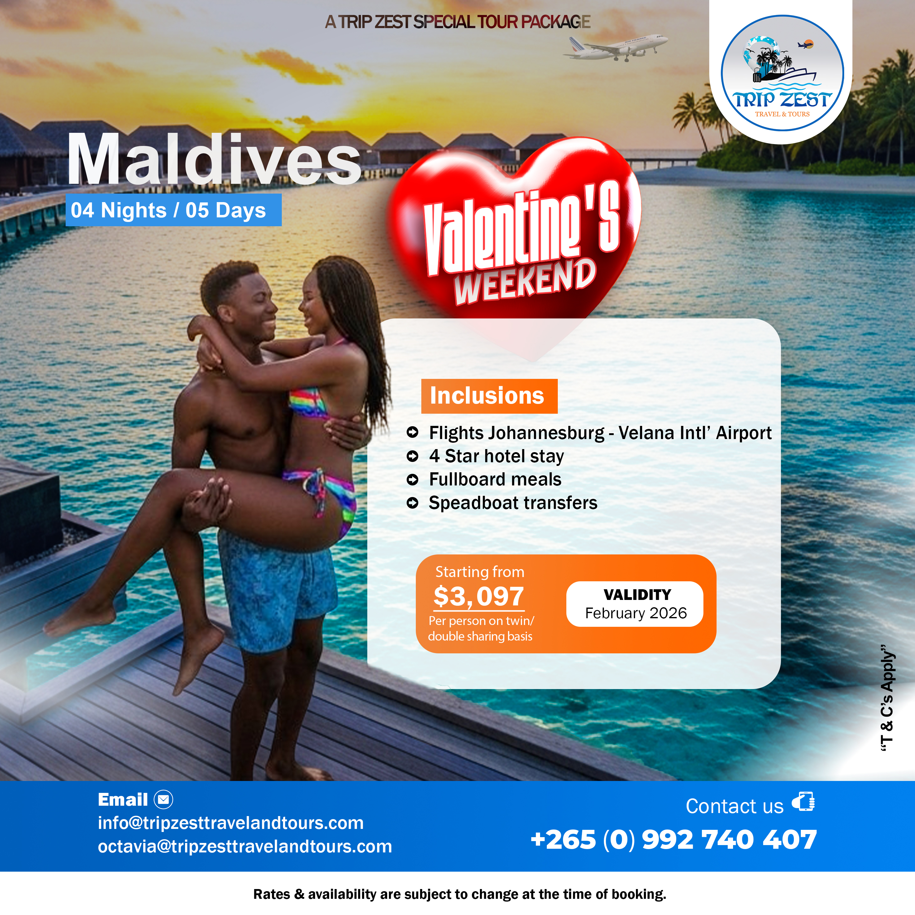 Maldives Luxury Island Paradise Vacation Package 2026 - Crystal Clear Waters and Romantic Getaway